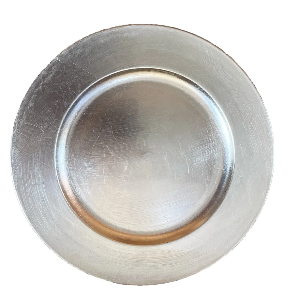 Teller glänzend silber, Weihnachtsteller, Platzteller, Kerzenteller, Plätzchenteller, Ø33cm