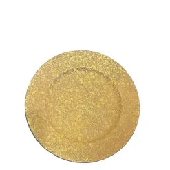 Teller matt gold rostoptik, Weihnachtsteller, Kerzenteller, Ø17cm