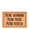 Textil Fußmatte Meine Wohnung, Meine Musik, Meine Regeln, 60x40cm, Gerrys Garden