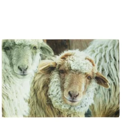 Textil Fußmatte Schaf, Winterschafe beige, 75x50cm, Mars & More
