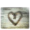 Tischset Herz, Herz aus Zweigen, 40x30cm, MDF/Kork, Mars & More