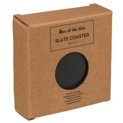 Untersetzer aus Schieferstein, runde Schieferplatten, Set/4, Ø10cm