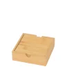 Untersetzer Bambus,  Holzuntersetzer quadratisch, 4 St in der Box, 10x10cm