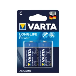 Varta Batterie, Alkaline, Longlife Power, C (Baby), 2 St. im Blister