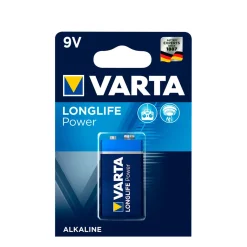 Varta Batterie, Alkaline, Longlife Power, 9 Volt Block, 1St. im Blister
