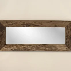 Wandspiegel Solea, Holzspiegel, Naturholzrahmen, 120x50cm, Boltze Home Collections