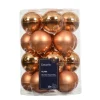 Weihnachtsbaumkugeln aus Glas, brandy glanz/matt, Ø6cm, 20St/Box, Decoris
