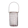 Windlicht Mathilda, Windlicht mit Henkel in Gitteroptik, 30x20cm, Metall-Glas, WMG Grünberger