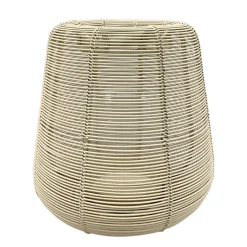 Windlicht Dazz cremeweiß, Metallwindlicht aus dünnen Drähten, 16x16cm