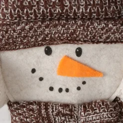 Winter-Aufsteller Frosty: Schneemann mit Pudelmütze und Ohrschützer, Boltze Home Collections