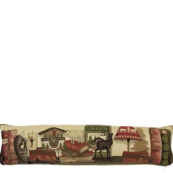 Zugluftstopper Winter Heimat, Hirsch und Kuh, 20x90cm, Gobelin, Mars & More