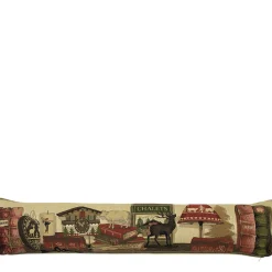 Zugluftstopper Winter Heimat, Hirsch und Kuh, 20x90cm, Gobelin, Mars & More